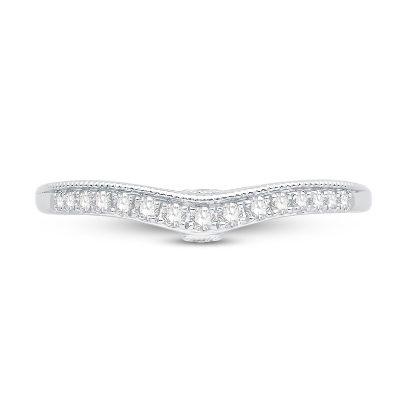 Main Image 3 of Diamond Contour Ring 1/6 ct tw Round 14K White Gold