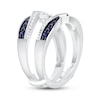 Thumbnail Image 2 of Natural Blue Sapphire Enhancer Ring 1/5 ct tw Diamonds 14K White Gold
