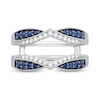 Thumbnail Image 3 of Natural Blue Sapphire Enhancer Ring 1/5 ct tw Diamonds 14K White Gold