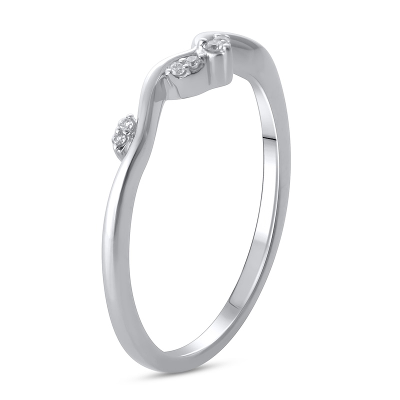 Main Image 2 of Contour Ring Diamond Accents 14K White Gold