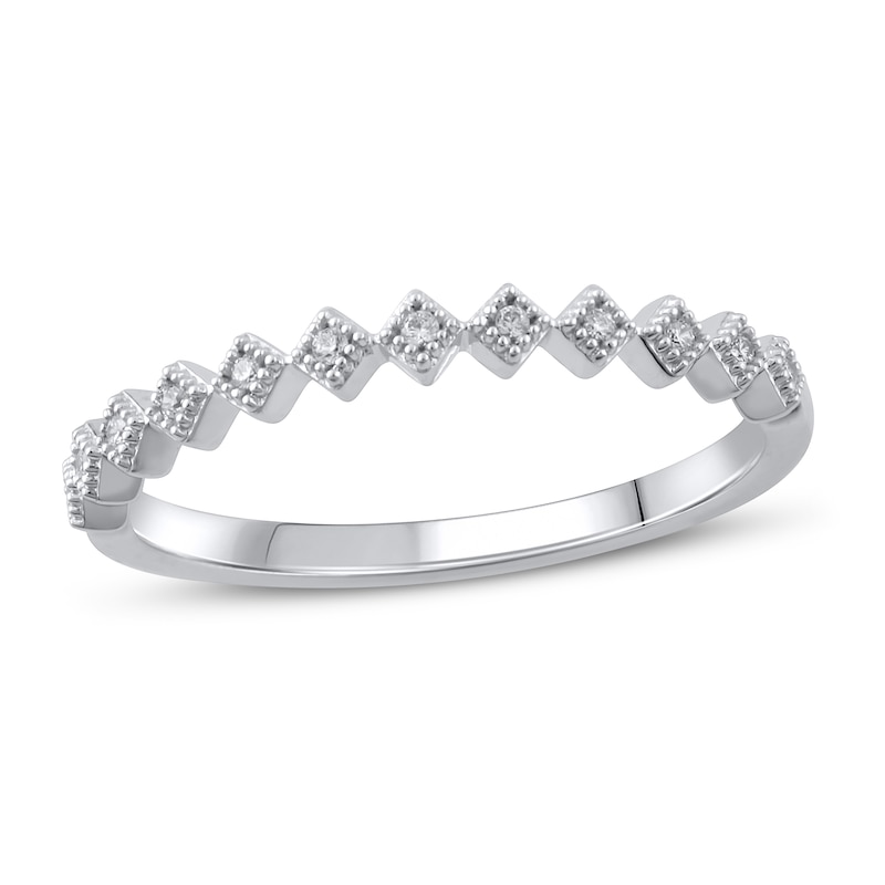 Main Image 1 of Diamond Stackable Ring 1/20 ct tw Round 10K White Gold