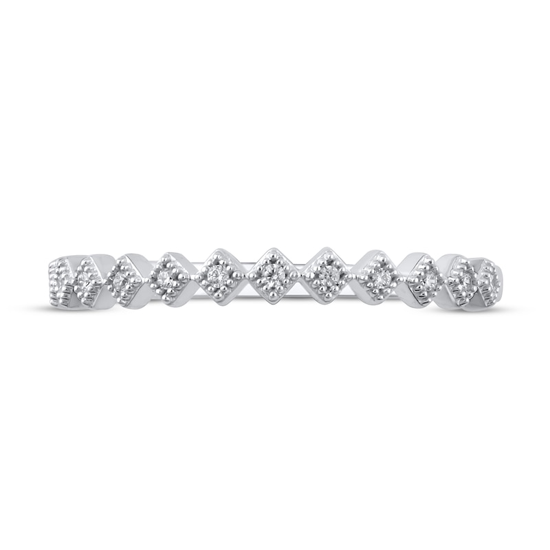 Main Image 3 of Diamond Stackable Ring 1/20 ct tw Round 10K White Gold