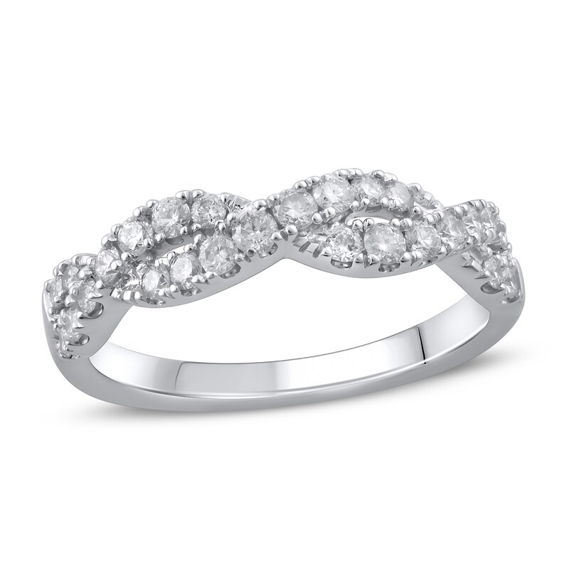 Main Image 1 of Diamond Anniversary Ring 1/2 ct tw Round 10K White Gold