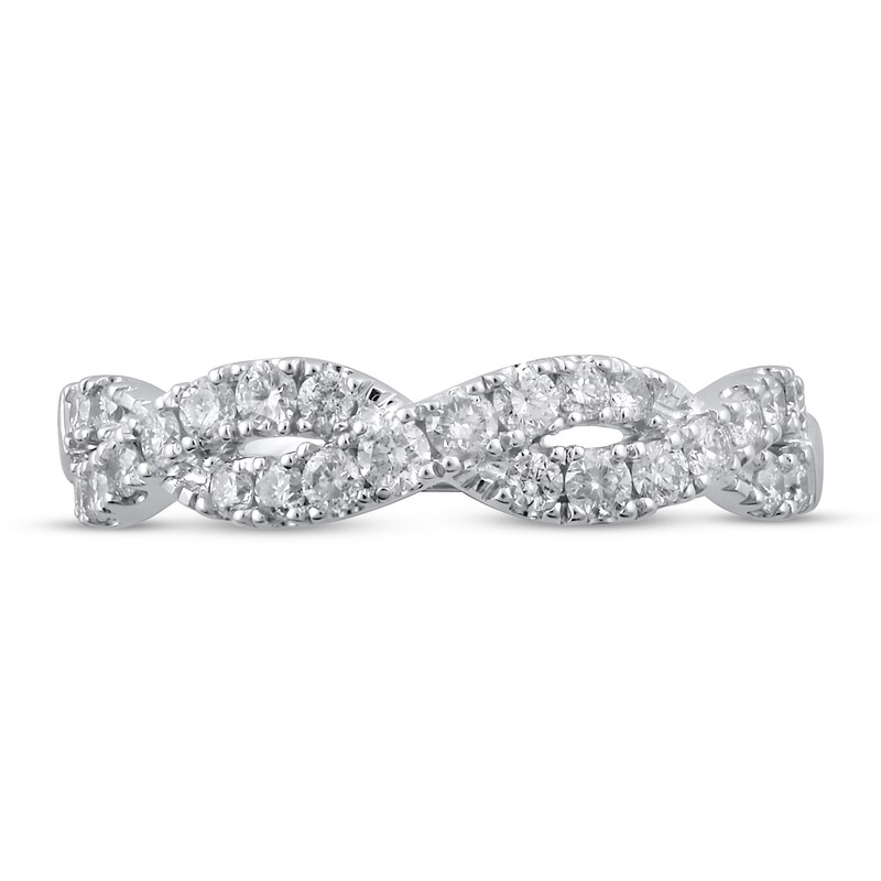 Main Image 3 of Diamond Anniversary Ring 1/2 ct tw Round 10K White Gold