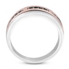 Thumbnail Image 2 of Black Diamond Wedding Band 1/4 ct tw Round 10K Two-Tone Gold