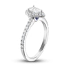 Thumbnail Image 1 of Vera Wang WISH Diamond Engagement Ring 3/4 ct tw Round/Pear-shaped 14K White Gold