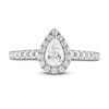 Thumbnail Image 2 of Vera Wang WISH Diamond Engagement Ring 3/4 ct tw Round/Pear-shaped 14K White Gold