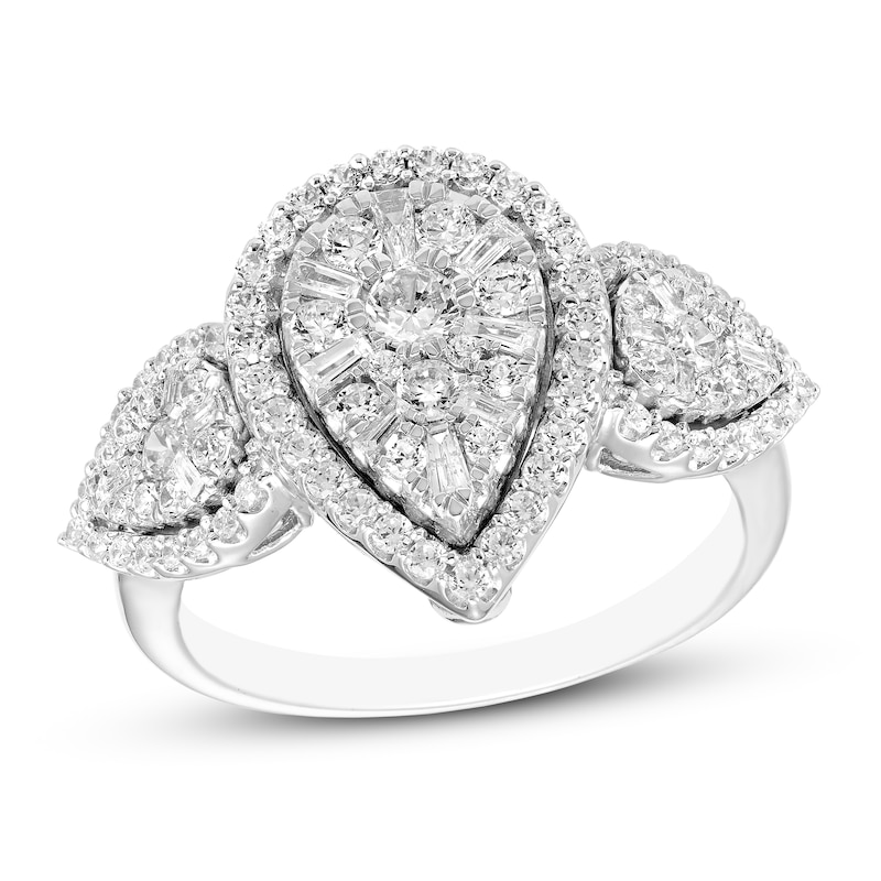 Diamond Ring 1 ct tw Round 14K White Gold