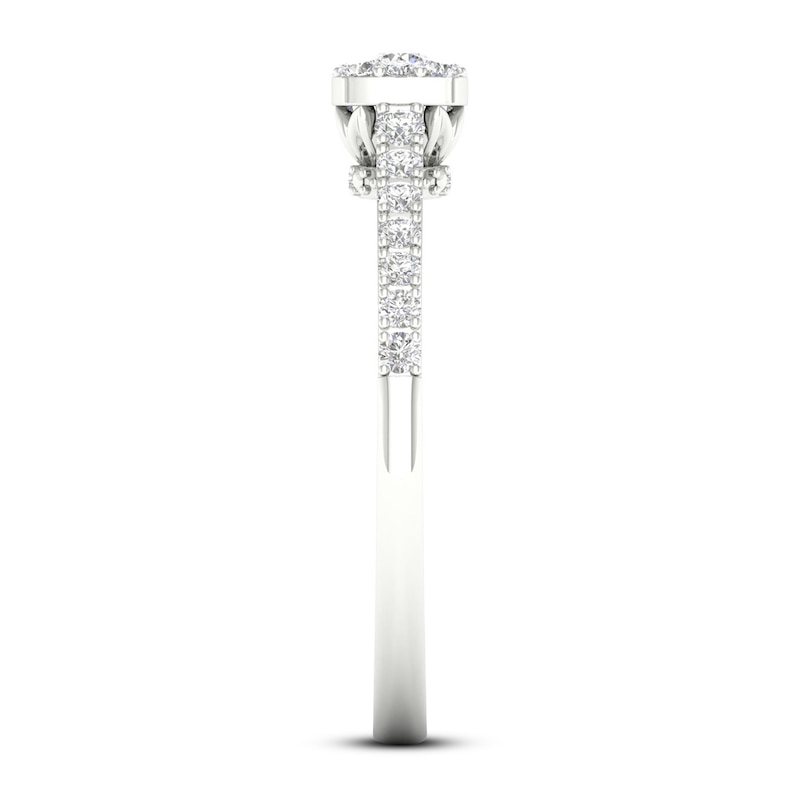 Main Image 2 of Diamond Promise Ring 1/4 ct tw Round 10K White Gold