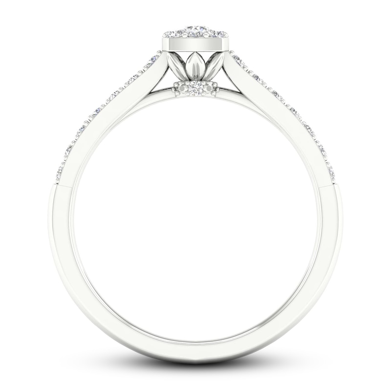 Main Image 3 of Diamond Promise Ring 1/4 ct tw Round 10K White Gold