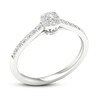 Thumbnail Image 4 of Diamond Promise Ring 1/4 ct tw Round 10K White Gold