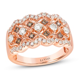 Le Vian Diamond Ring 5/8 ct tw Round 14K Strawberry Gold