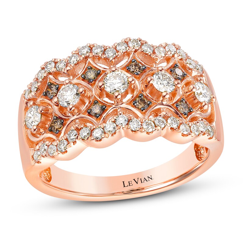 Main Image 1 of Le Vian Diamond Ring 5/8 ct tw Round 14K Strawberry Gold