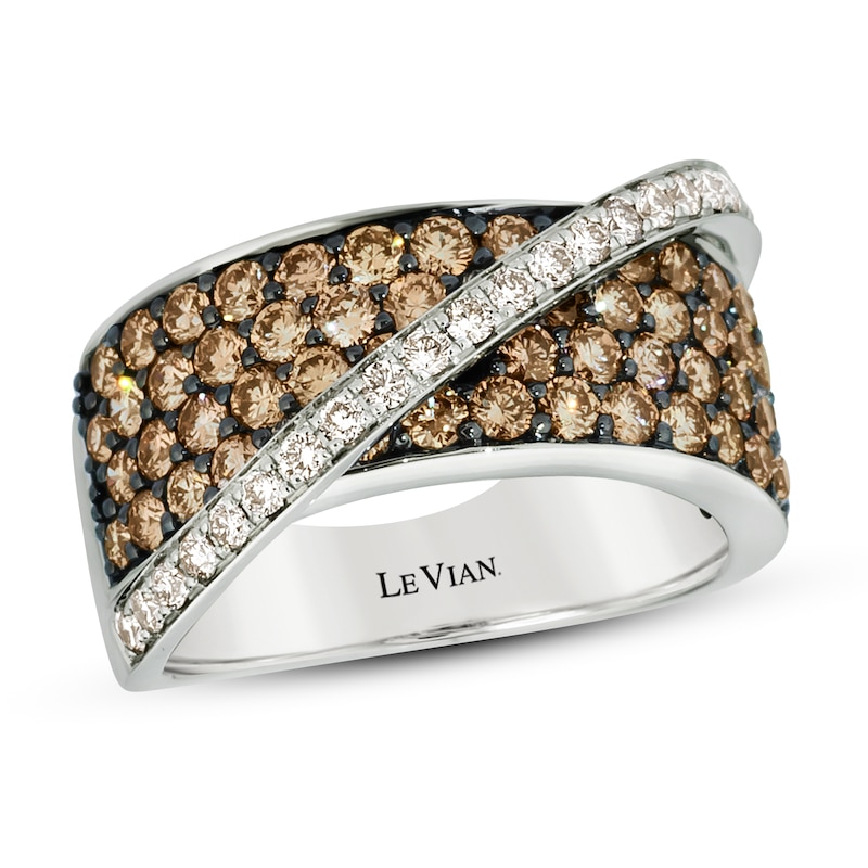 Main Image 1 of Le Vian Chocolate Diamond Ring 2 ct tw 14K Vanilla Gold