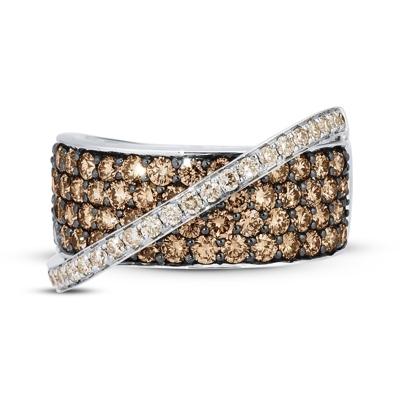 Main Image 4 of Le Vian Chocolate Diamond Ring 2 ct tw 14K Vanilla Gold