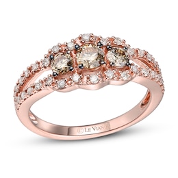 Le Vian Diamond Ring 5/8 ct tw Round 14K Strawberry Gold