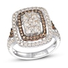 Thumbnail Image 1 of Le Vian Chocolate Diamond Ring 1-5/8 ct tw Round 14K Vanilla Gold