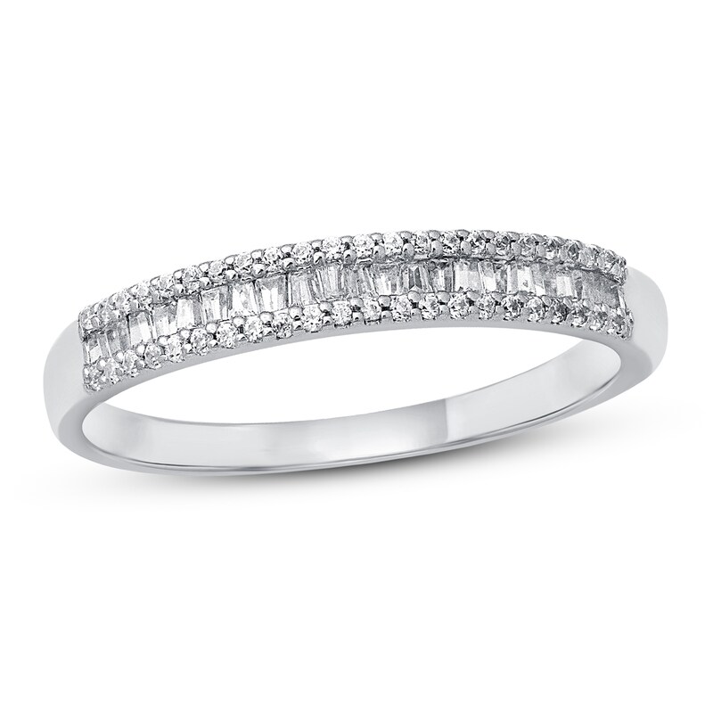 Diamond Anniversary Ring 1/4 ct tw Round 14K White Gold