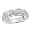 Thumbnail Image 1 of Men's Diamond Wedding Band 1 ct tw Round 14K White Gold