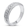 Men's Diamond Wedding Band 1/2 ct tw Round 14K White Gold