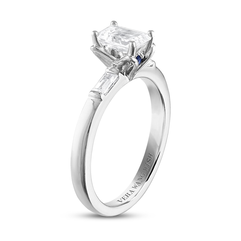 Vera Wang WISH Diamond Engagement Ring 1-1/8 ct tw Baguette Platinum