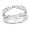 Thumbnail Image 1 of Diamond Insert Ring 3/4 ct tw Round/Baguette 14K White Gold