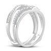 Thumbnail Image 2 of Diamond Insert Ring 3/4 ct tw Round/Baguette 14K White Gold