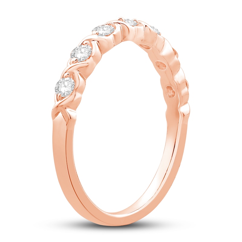 Main Image 2 of Diamond Anniversary Band 1/3 ct tw Round 14K Rose Gold