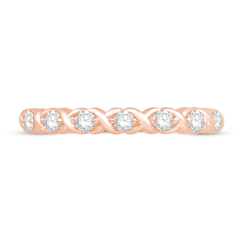 Main Image 3 of Diamond Anniversary Band 1/3 ct tw Round 14K Rose Gold