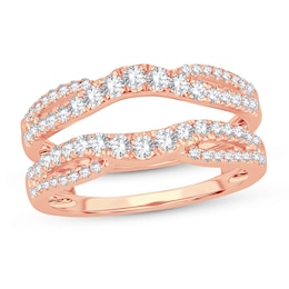 Diamond Enhancer Ring 5/8 ct tw Round 14K Rose Gold