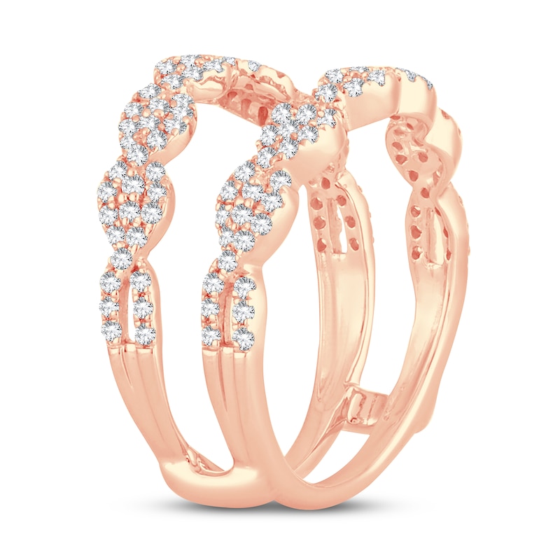Diamond Enhancer Ring 5/8 ct tw Round 14K Rose Gold