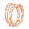 Thumbnail Image 2 of Diamond Enhancer Ring 1/2 ct tw Round/Baguette 14K Rose Gold
