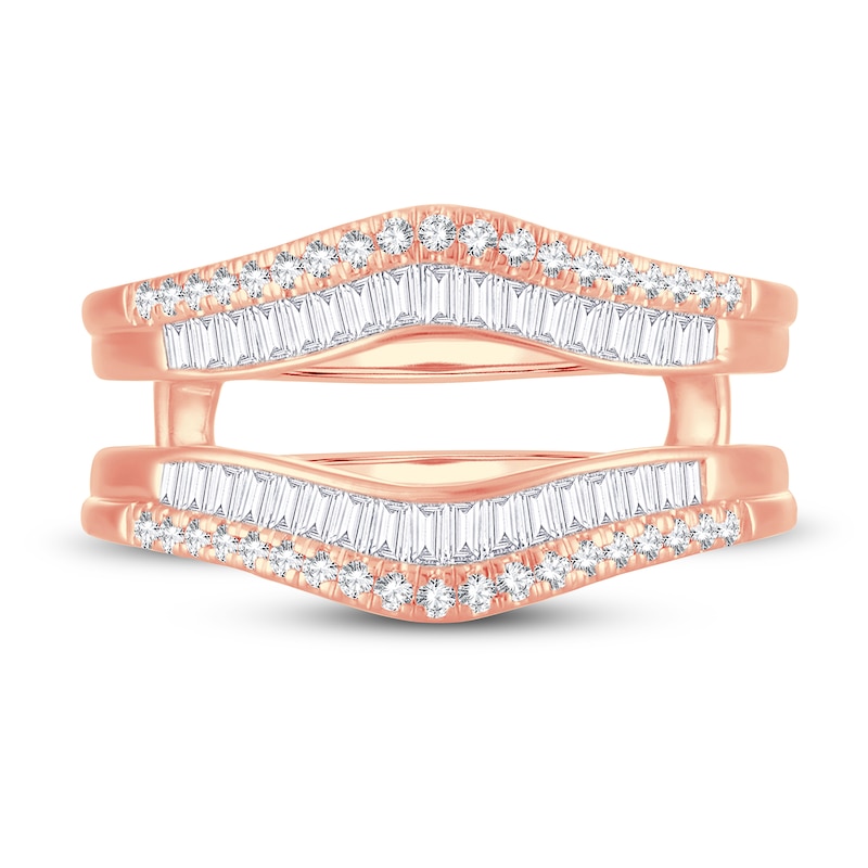 Main Image 3 of Diamond Enhancer Ring 1/2 ct tw Round/Baguette 14K Rose Gold