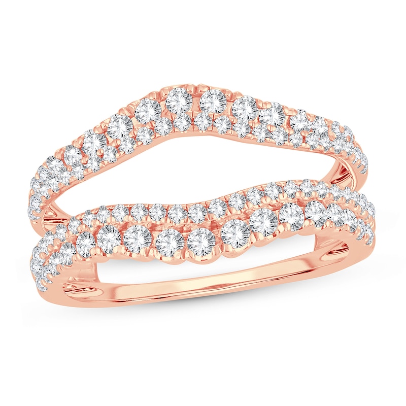 Diamond Enhancer Ring 3/4 ct tw Round 14K Rose Gold