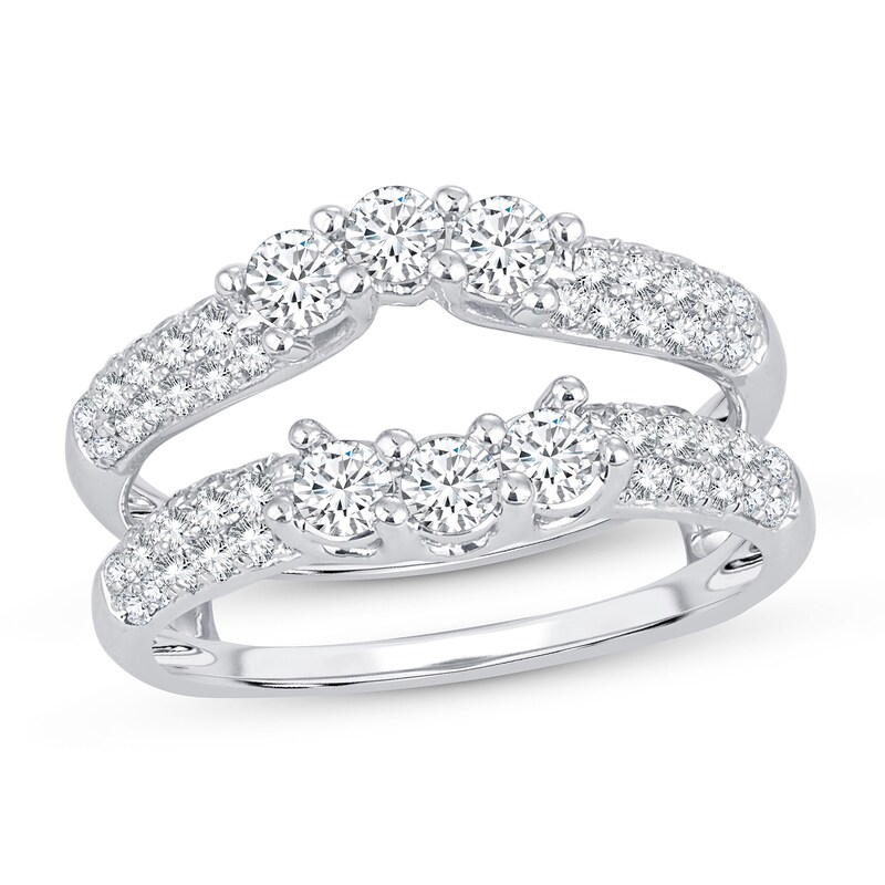 Main Image 1 of Diamond Enhancer Ring 1 ct tw Round 14K White Gold