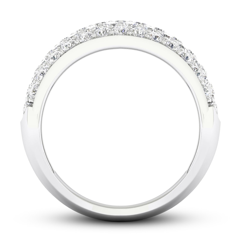 Lab-Created Diamond Ring 2 ct tw Round-cut 14K White Gold