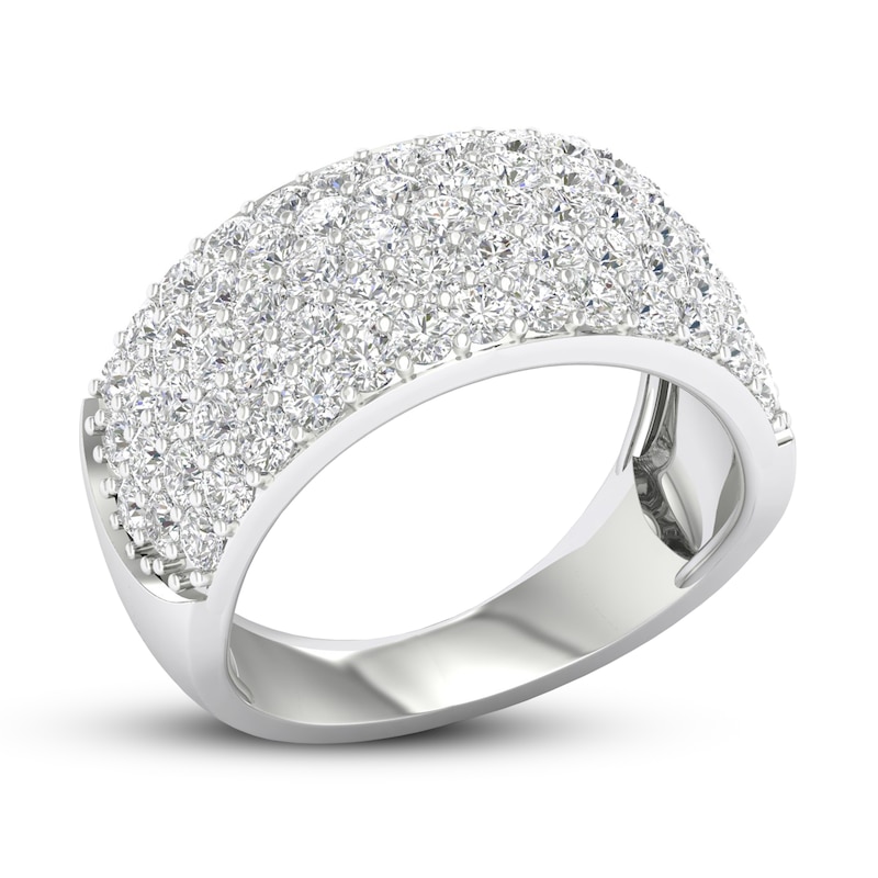 Lab-Created Diamond Ring 2 ct tw Round-cut 14K White Gold