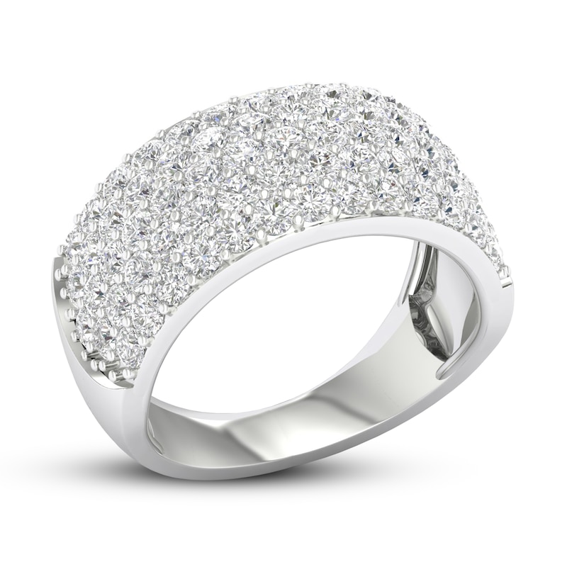 Main Image 4 of Lab-Grown Diamond Ring 2 ct tw Round-cut 14K White Gold