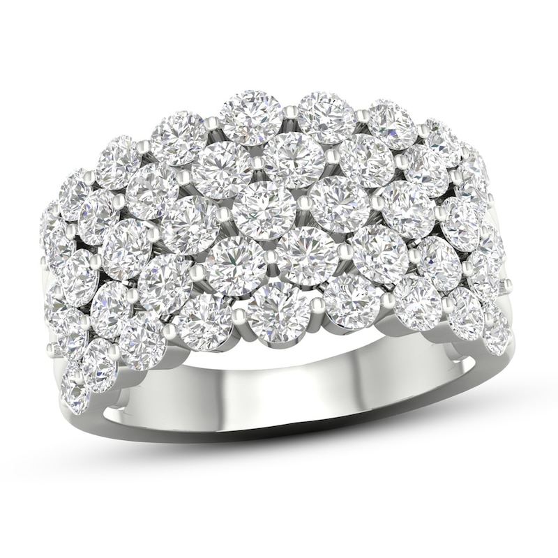 Main Image 1 of Lab-Grown Diamond Ring 3 ct tw Round 14K White Gold