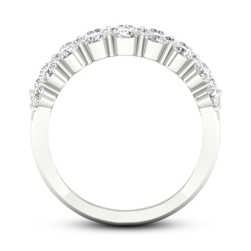 Lab-Created Diamond Ring 3 ct tw Round 14K White Gold