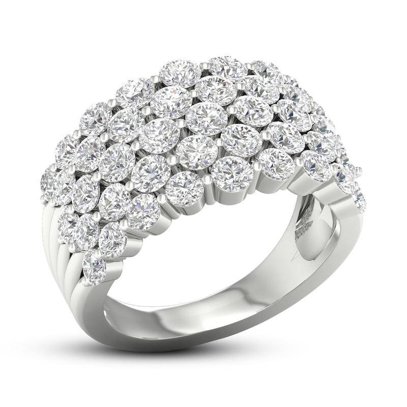 Main Image 4 of Lab-Grown Diamond Ring 3 ct tw Round 14K White Gold
