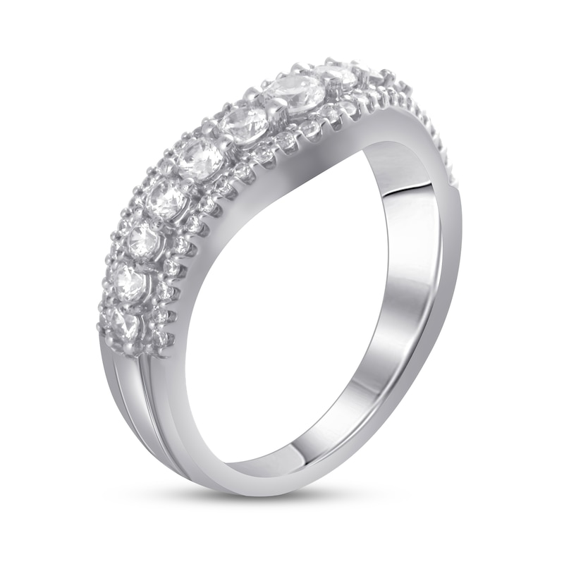 Main Image 2 of Diamond Contour Ring 1/3 ct tw Round 14K White Gold