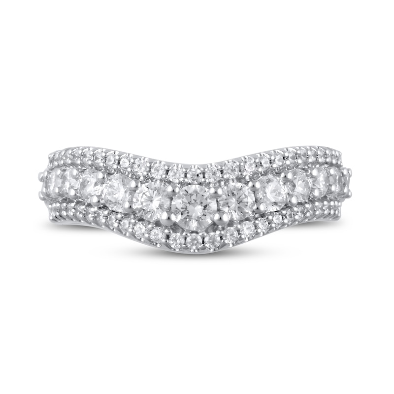 Main Image 3 of Diamond Contour Ring 1/3 ct tw Round 14K White Gold