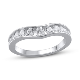 Diamond Contour Ring 1/2 ct tw Round 14K White Gold