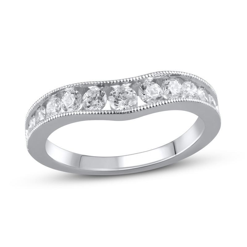 Main Image 1 of Diamond Contour Ring 1/2 ct tw Round 14K White Gold