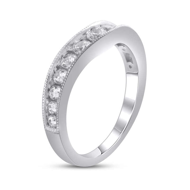 Main Image 2 of Diamond Contour Ring 1/2 ct tw Round 14K White Gold