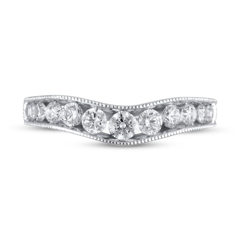 Main Image 3 of Diamond Contour Ring 1/2 ct tw Round 14K White Gold