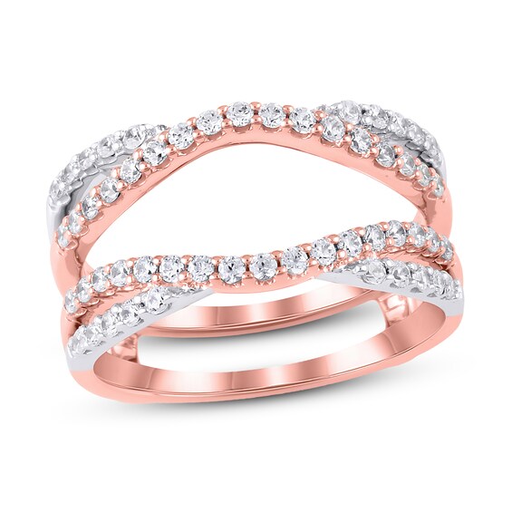 Jared The Galleria Of Jewelry Diamond Enhancer Ring 5/8 ct tw Round 14K Two-Tone Gold