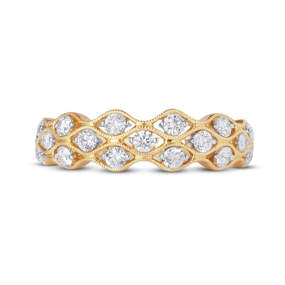 Jared The Galleria Of Jewelry Diamond Wedding Band 1/2 ct tw Round 14K Yellow Gold