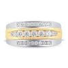 Men's Diamond Wedding Band 3/4 ct tw Round 14K Two-Tone Gold